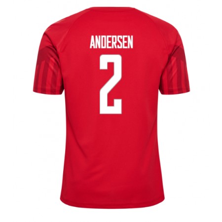 Danmark Joachim Andersen 2 Hjemme VM 2022 - Fodboldtrøjer (S/S)